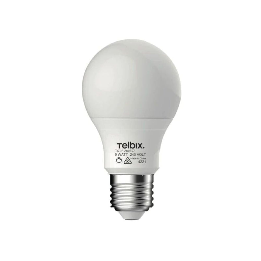 Telbix GLOBE-A60 - 9W LED Dimmable GLS A60 Shape Frosted PC Globe - E27-Telbix-Ozlighting.com.au