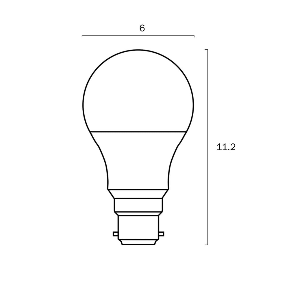 Telbix GLOBE-A60 - 9W LED GLS A60 Shape Frosted PC Globe - B22-Telbix-Ozlighting.com.au