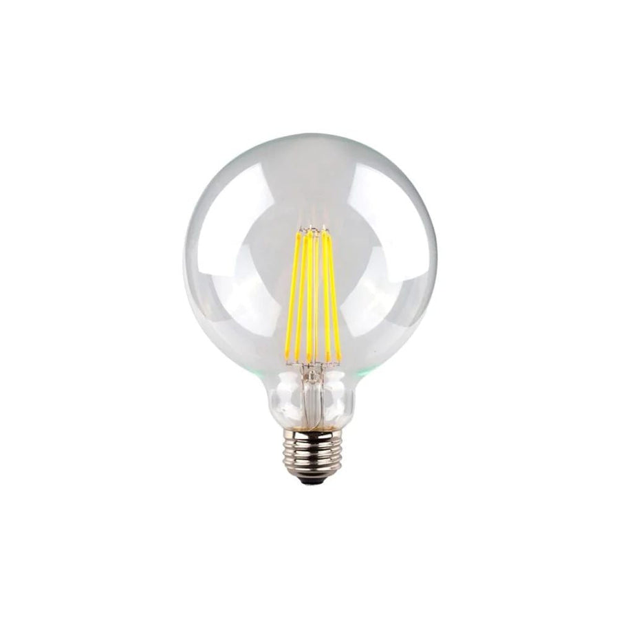 Telbix GLOBE-G125 - 8W LED Dimmable G125 Spherical Shape Filament Clear Glass Globe - E27-Telbix-Ozlighting.com.au