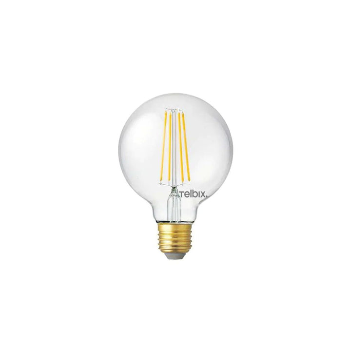 Telbix GLOBE-G95 - 8W LED Dimmable G95 Spherical Shape Filament Clear Glass Globe - E27-Telbix-Ozlighting.com.au