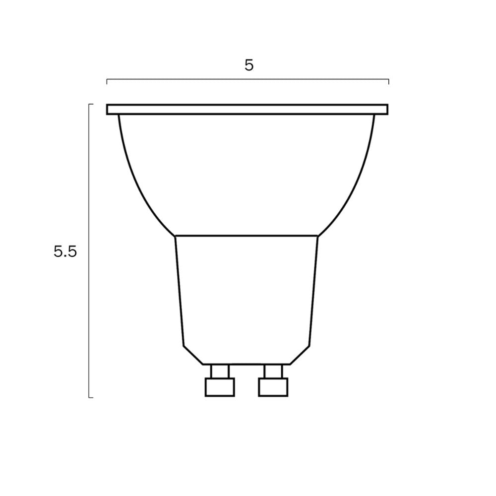 Telbix GLOBE-GU10 - 6W LED 38° GU10 Shape Clear PC Globe-Telbix-Ozlighting.com.au