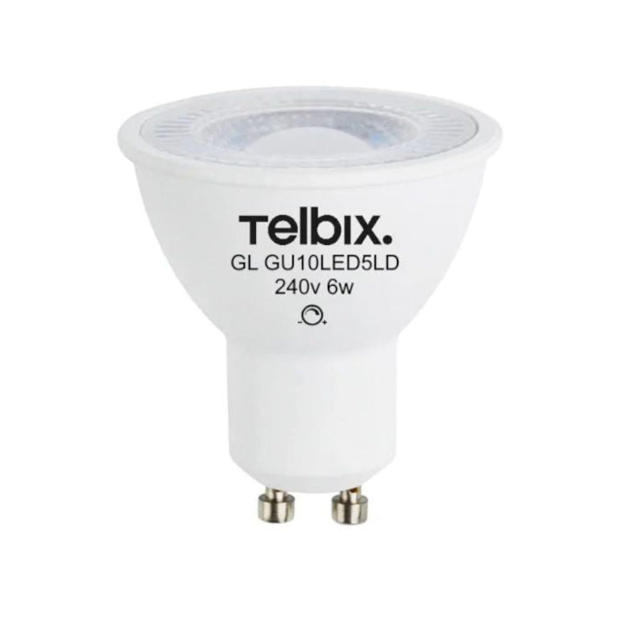 Telbix GLOBE-GU10 - 6W LED Dimmable GU10 Shape PC Globe-Telbix-Ozlighting.com.au