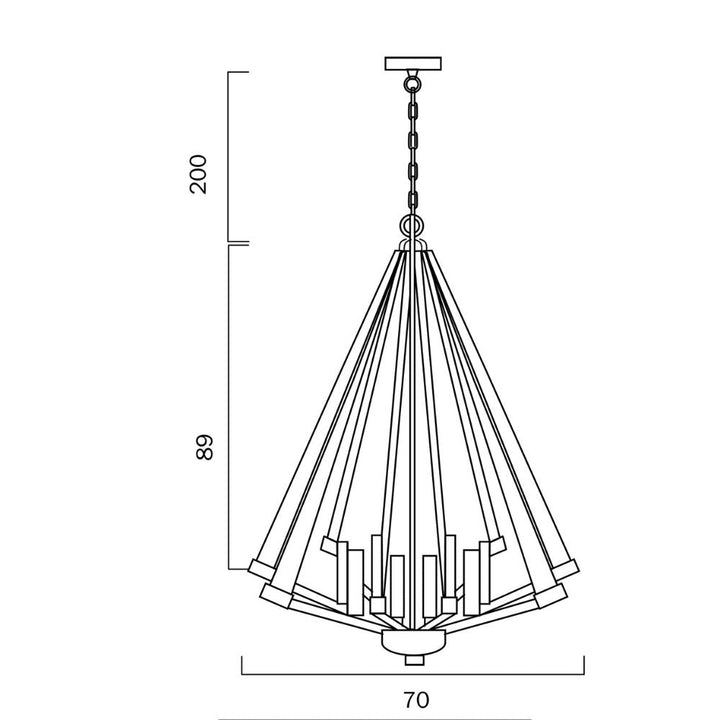 Telbix GRAF 8 - 8 Light Pendant-Telbix-Ozlighting.com.au