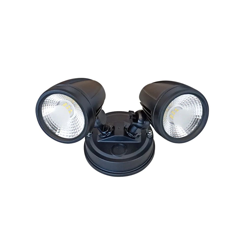 Telbix ILLUME - 20W LED Twin Head Exterior Spotlight IP44 - 5000K-Telbix-Ozlighting.com.au