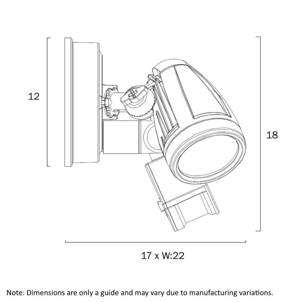 Telbix ILLUME - 20W LED Twin Head Exterior Spotlight With Sensor IP44 - 5000K-Telbix-Ozlighting.com.au