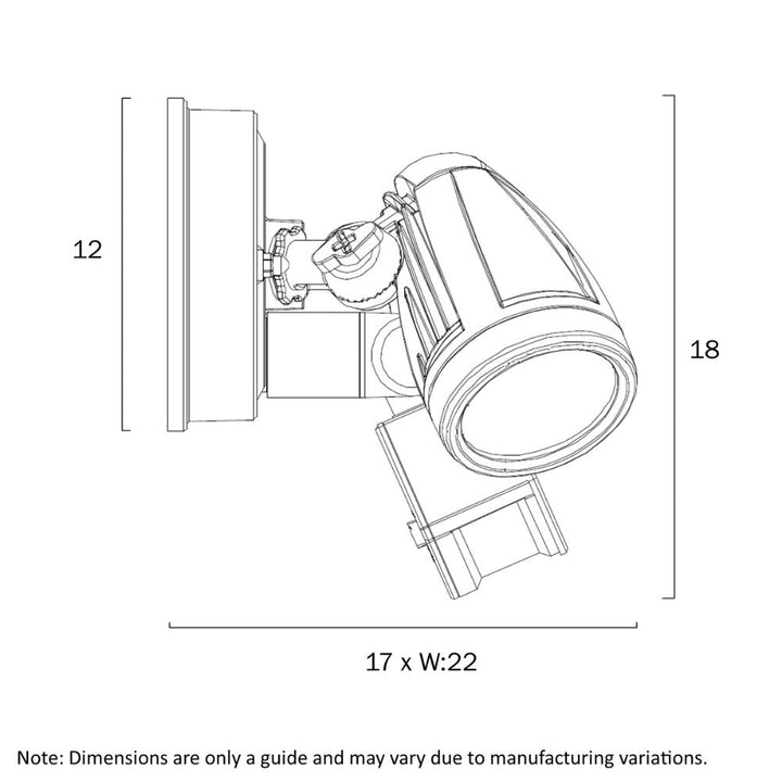 Telbix ILLUME - 20W LED Twin Head Exterior Spotlight With Sensor IP44 - 5000K-Telbix-Ozlighting.com.au