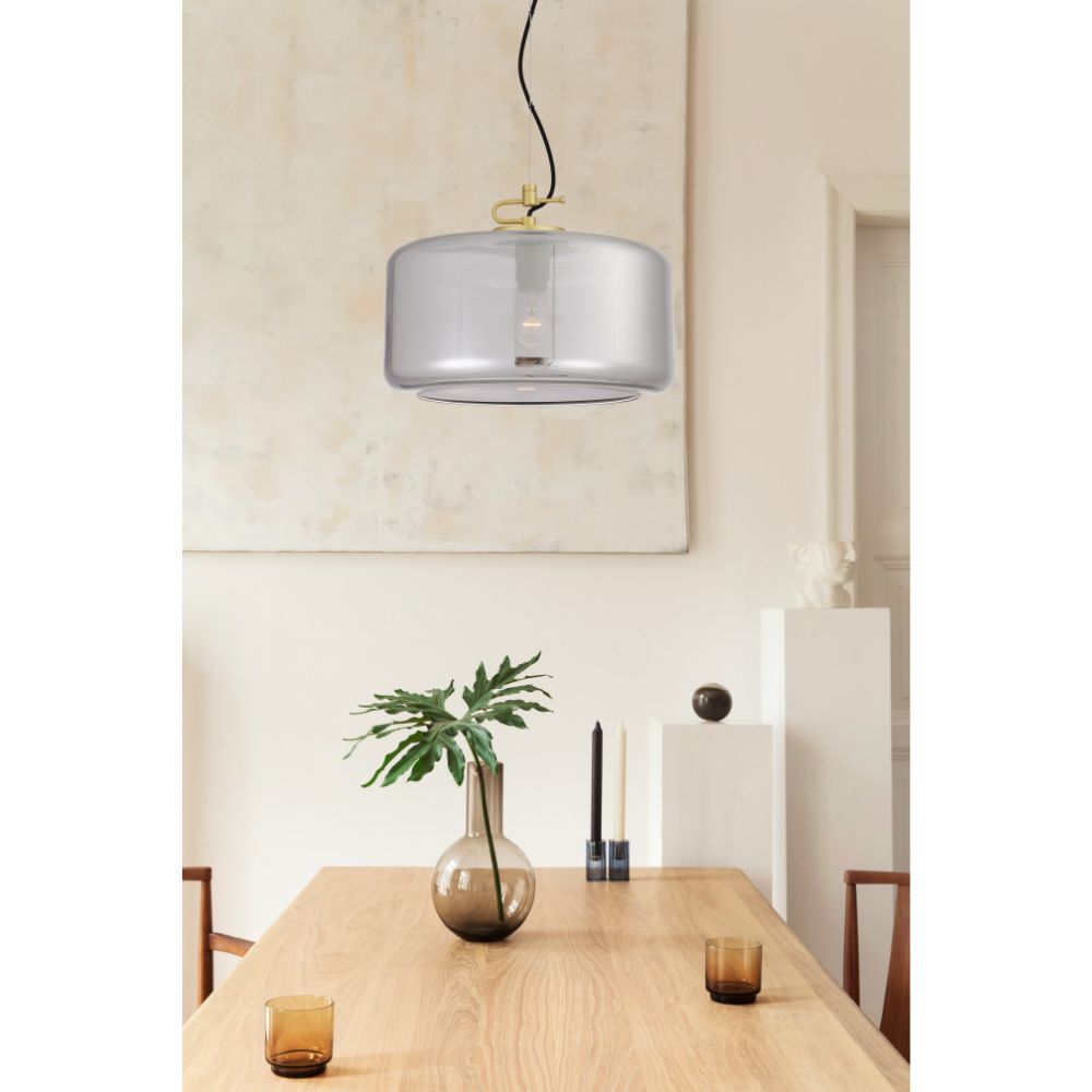 Telbix KOROVA - 1 Light Metal & Glass Pendant-Telbix-Ozlighting.com.au