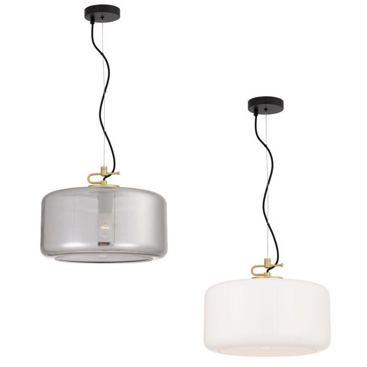 Telbix KOROVA - 1 Light Metal & Glass Pendant-Telbix-Ozlighting.com.au