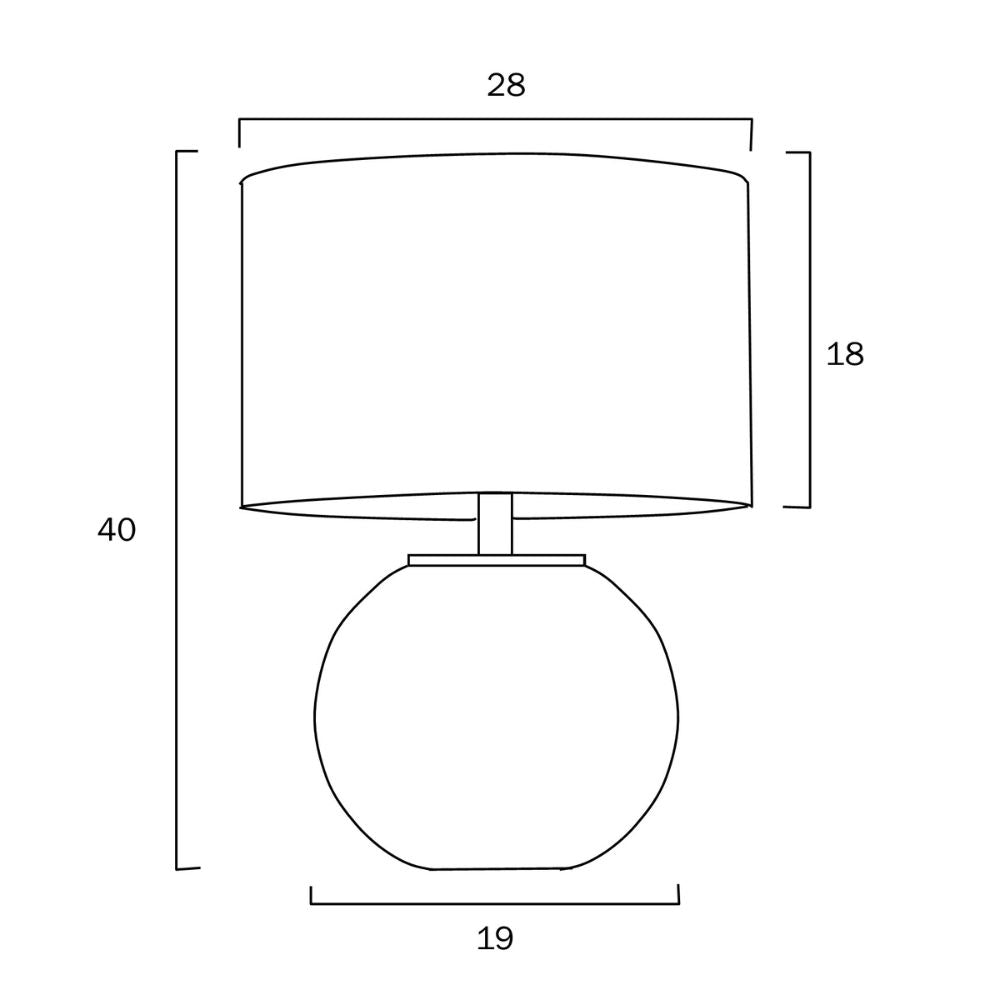 Telbix LARA - 25W Table Lamp-Telbix-Ozlighting.com.au