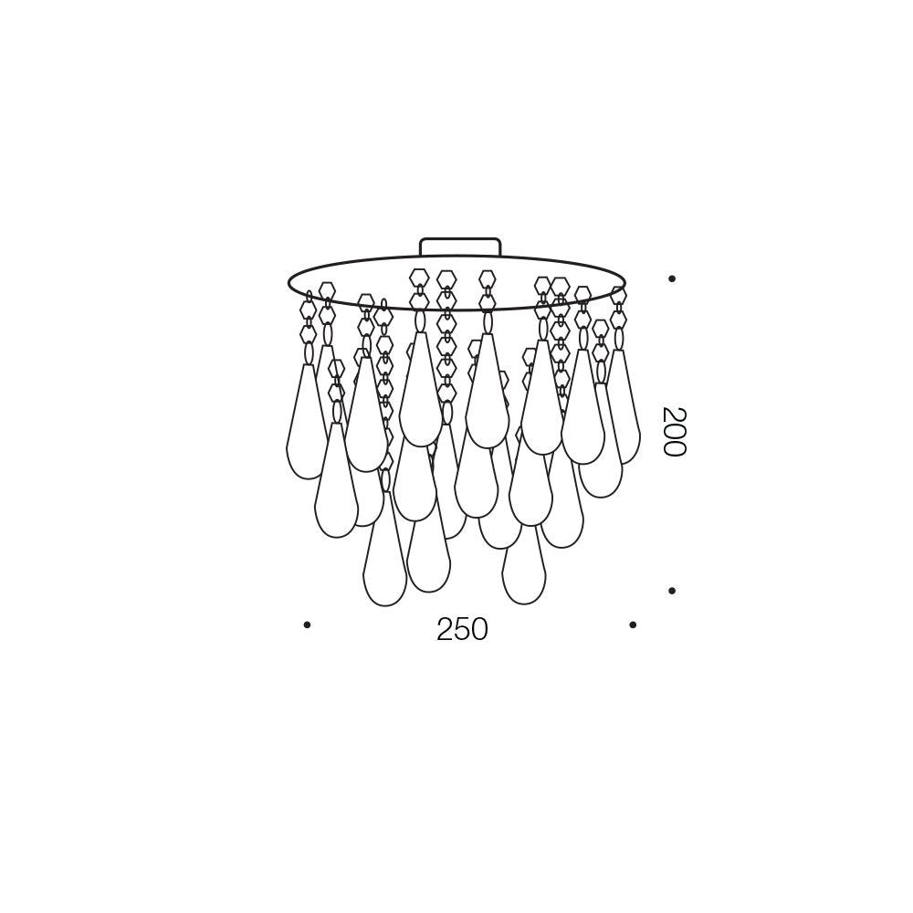 Telbix LARA - DIY Batten Fix Holder Cover Acrylic Beads Ceiling Light Shade Only-Telbix-Ozlighting.com.au