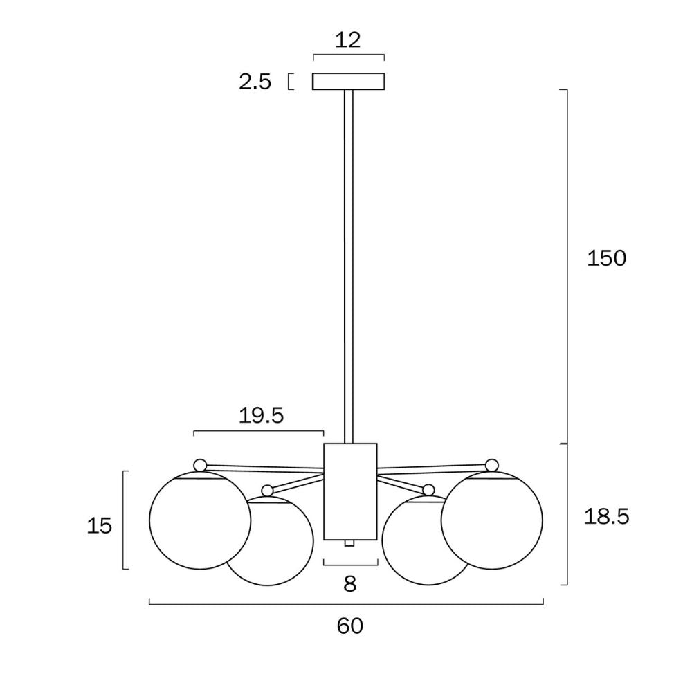 Telbix MARSTEN - 5 Light Pendant-Telbix-Ozlighting.com.au