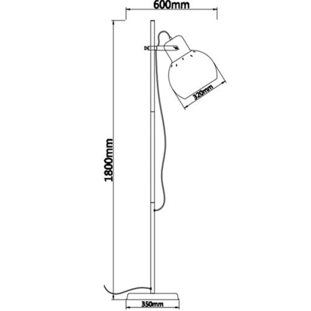 Telbix MENTO - 25W Floor Lamp-Telbix-Ozlighting.com.au