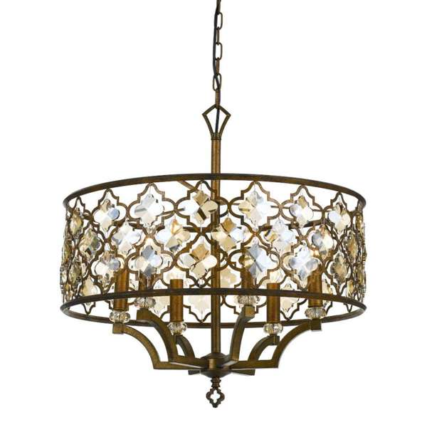 Telbix MIMOSA - 6 Light Round Pendant-Telbix-Ozlighting.com.au