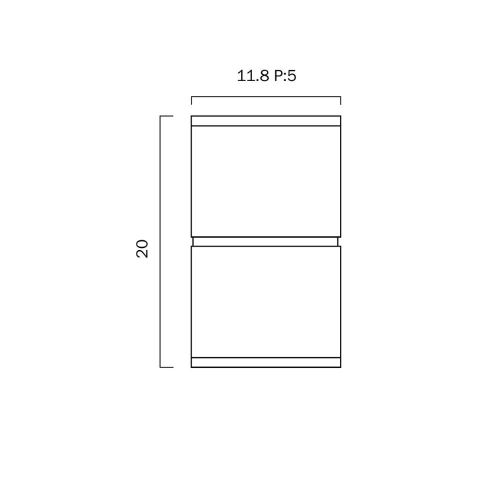 Telbix NARIKO - 12W LED Modern Exterior Up/Down Wall Light IP54 - 4000K-Telbix-Ozlighting.com.au