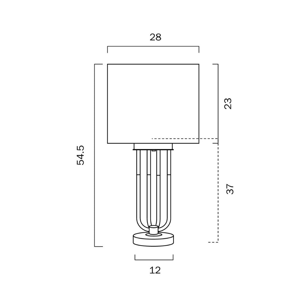 Telbix NEGAS - 25W Table Lamps-Telbix-Ozlighting.com.au