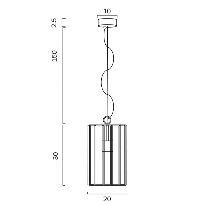 Telbix PRATT 20 - 1 Light Pendant-Telbix-Ozlighting.com.au