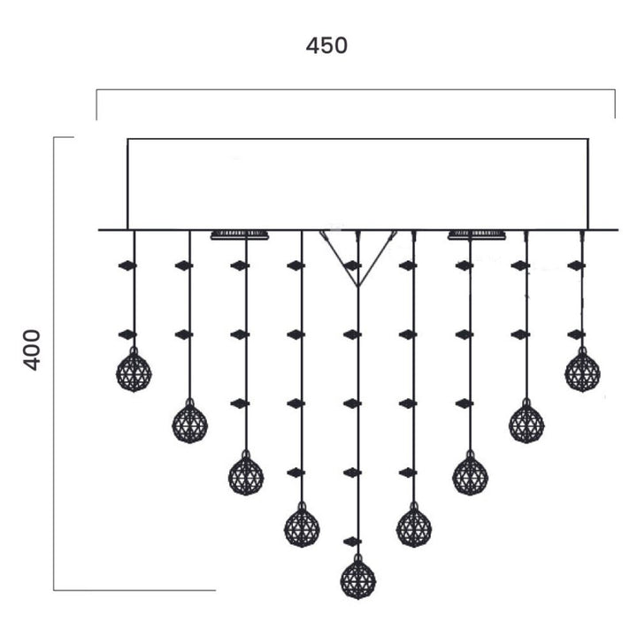 Telbix SAVINA - Close-To-Ceiling CTC Flush Crystal Pendant Ceiling Light-Telbix-Ozlighting.com.au