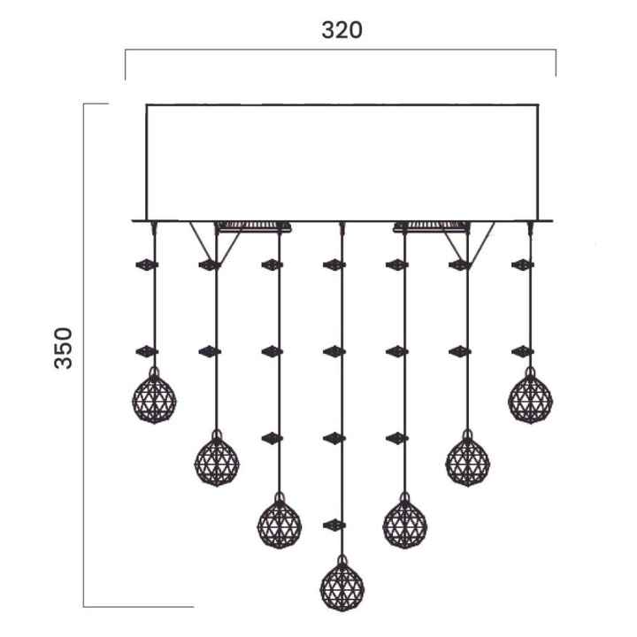 Telbix SAVINA - Close-To-Ceiling CTC Flush Crystal Pendant Ceiling Light-Telbix-Ozlighting.com.au