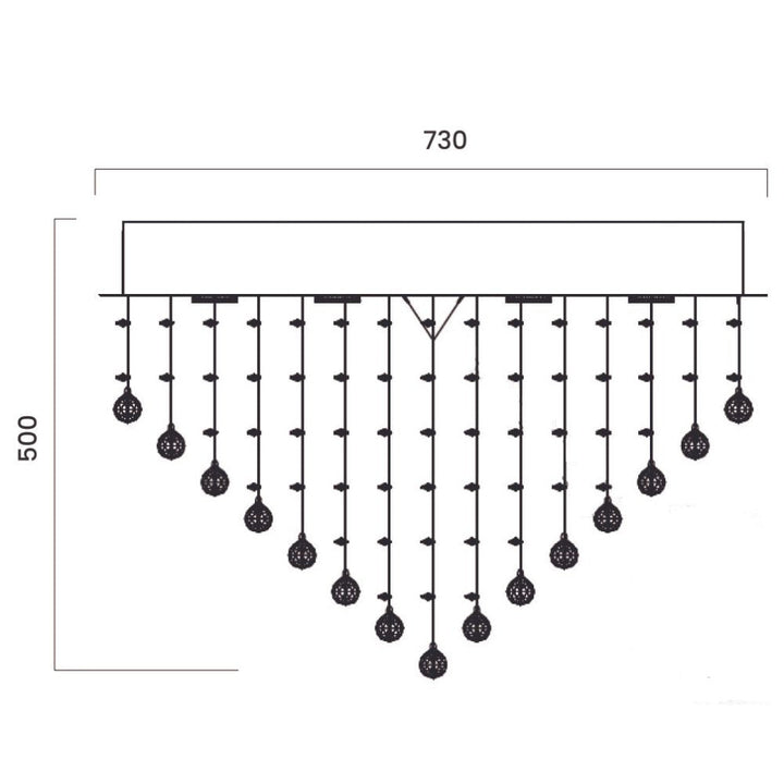 Telbix SAVINA - Close-To-Ceiling CTC Flush Crystal Pendant Ceiling Light-Telbix-Ozlighting.com.au