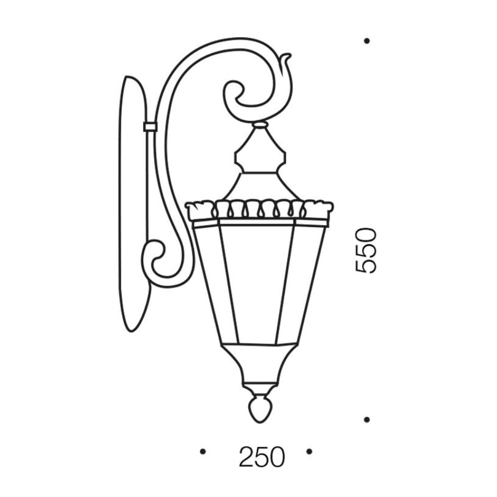 Telbix SCROLL-EX25 - Traditional Exterior Wall Coach Light IP44 Antique Brass-Telbix-Ozlighting.com.au