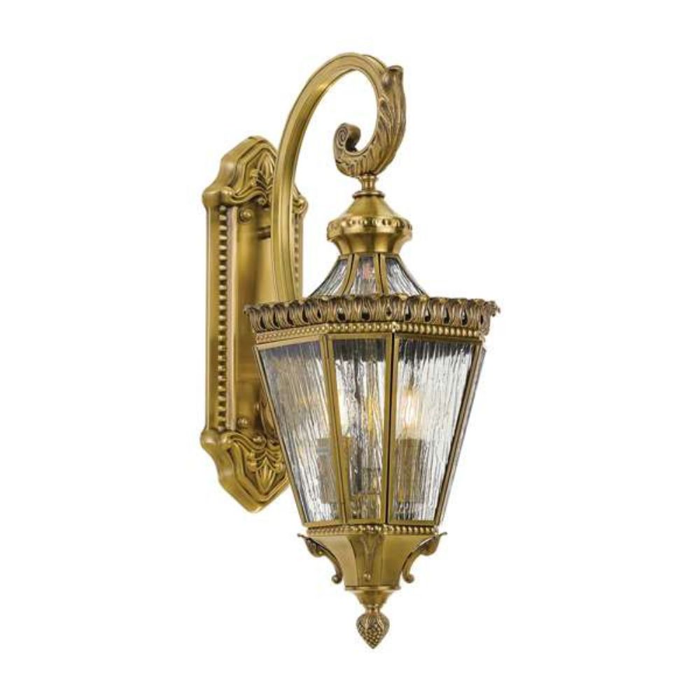 Telbix SCROLL-EX25 - Traditional Exterior Wall Coach Light IP44 Antique Brass-Telbix-Ozlighting.com.au