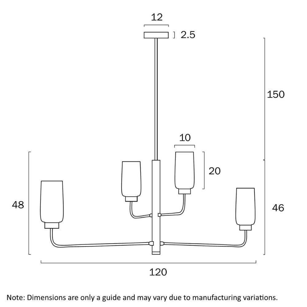 Telbix SEBRING - 4 Light Long Pendant-Telbix-Ozlighting.com.au