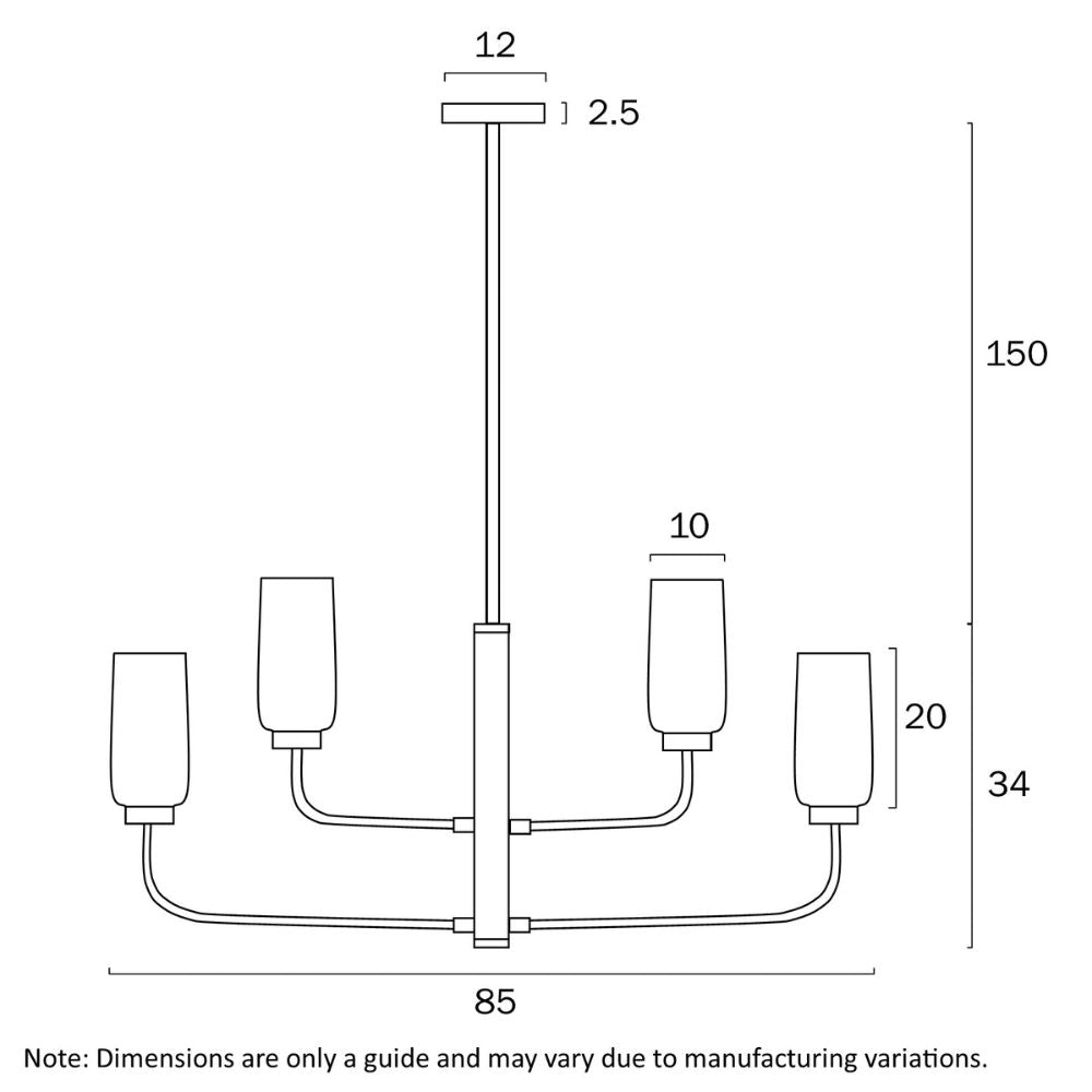 Telbix SEBRING - 8 Light Pendant-Telbix-Ozlighting.com.au