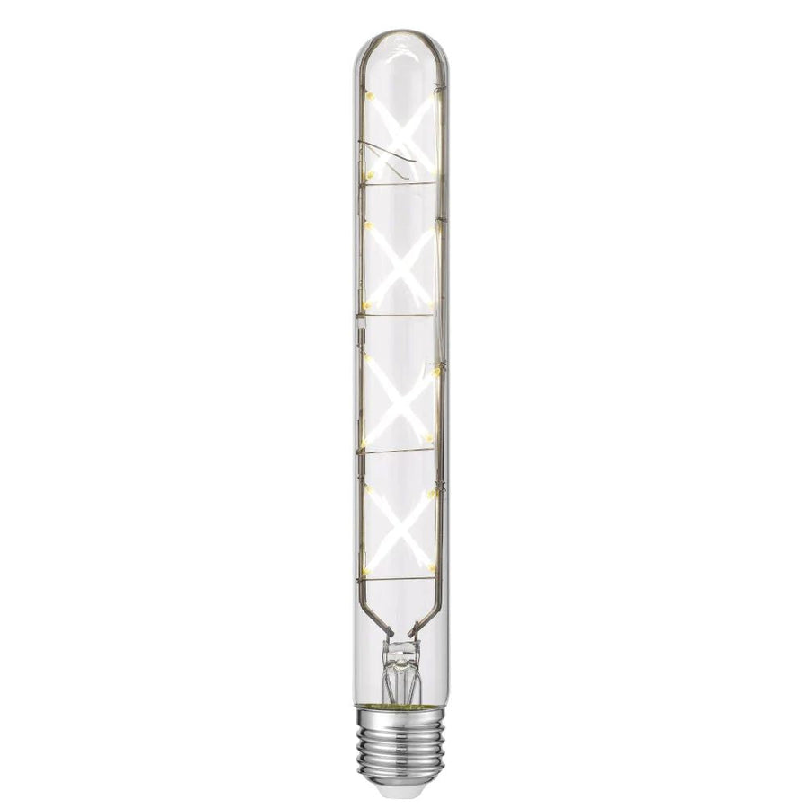 Telbix T30 - 8W LED Dimmable Tubular T30 Shape Filament Clear Globe - E27-Telbix-Ozlighting.com.au