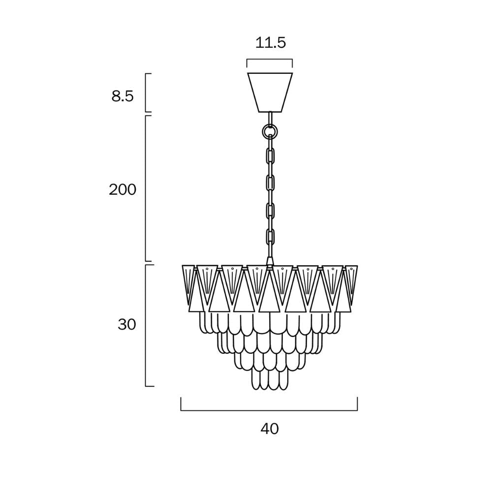 Telbix VALERIE - 40CM 5 Light Pendant-Telbix-Ozlighting.com.au