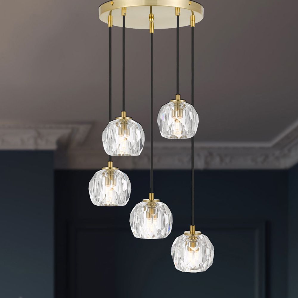 Telbix ZAHA - 15W Replaceable G9 LED 5 Light Cluster Pendant - 3000K-Telbix-Ozlighting.com.au