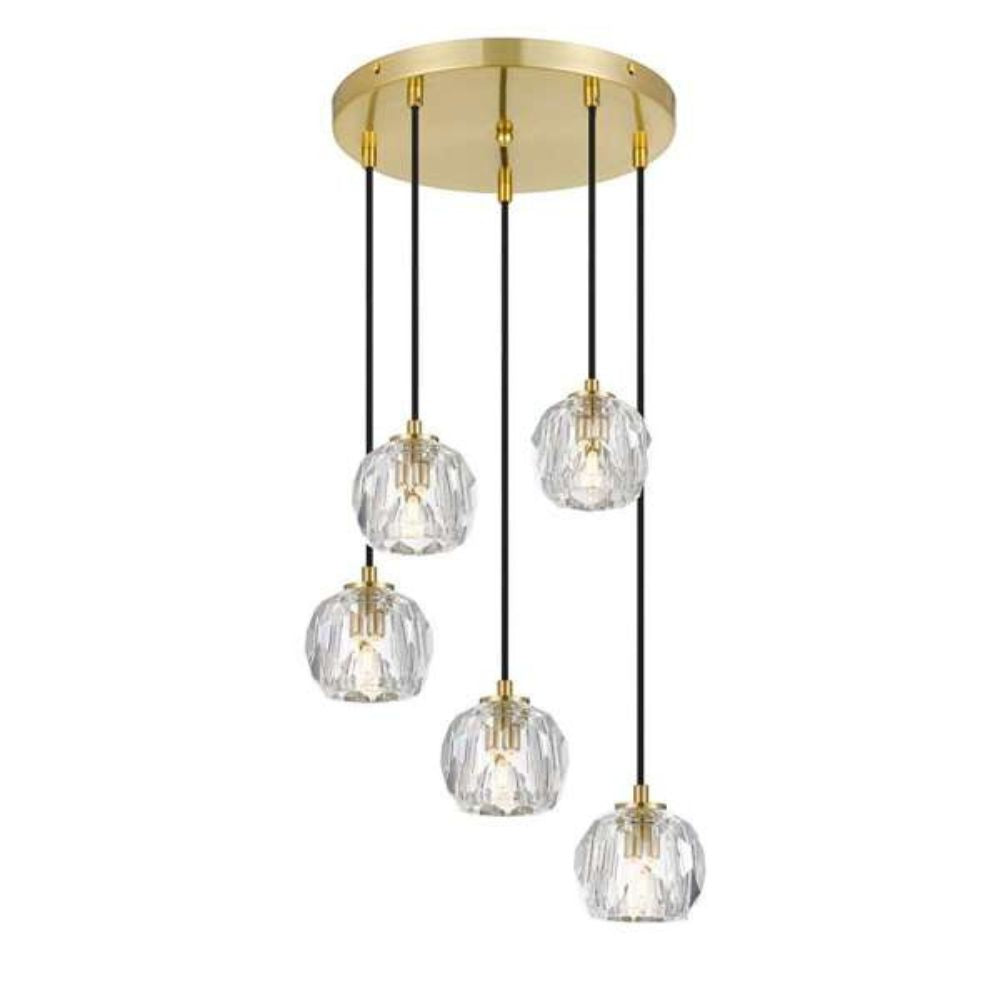 Telbix ZAHA - 15W Replaceable G9 LED 5 Light Cluster Pendant - 3000K-Telbix-Ozlighting.com.au