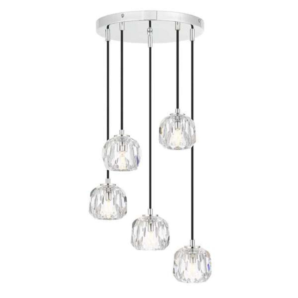 Telbix ZAHA - 15W Replaceable G9 LED 5 Light Cluster Pendant - 3000K-Telbix-Ozlighting.com.au