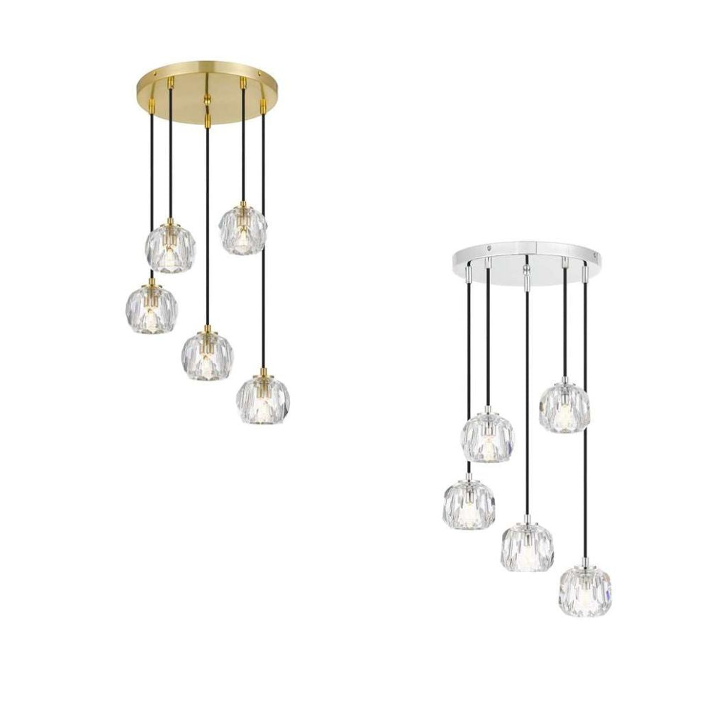 Telbix ZAHA - 15W Replaceable G9 LED 5 Light Cluster Pendant - 3000K-Telbix-Ozlighting.com.au