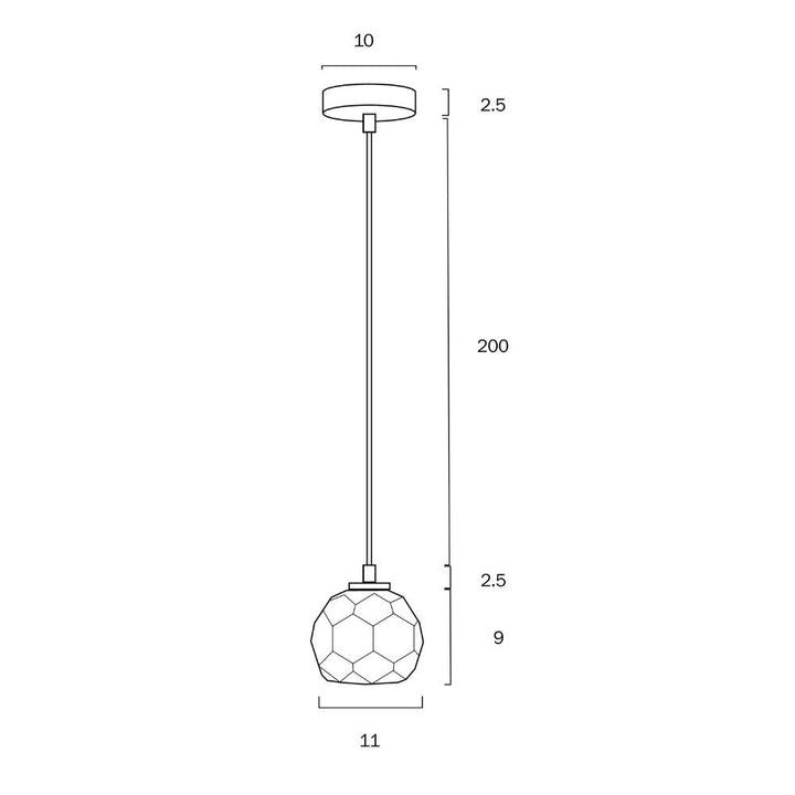 Telbix ZAHA - 3W Replaceable G9 LED 1 Light Pendant - 3000K-Telbix-Ozlighting.com.au