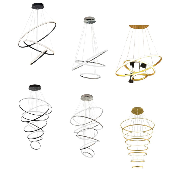 Vencha CROWN - 3/8 Ring Pendant Light IP20-Vencha-Ozlighting.com.au