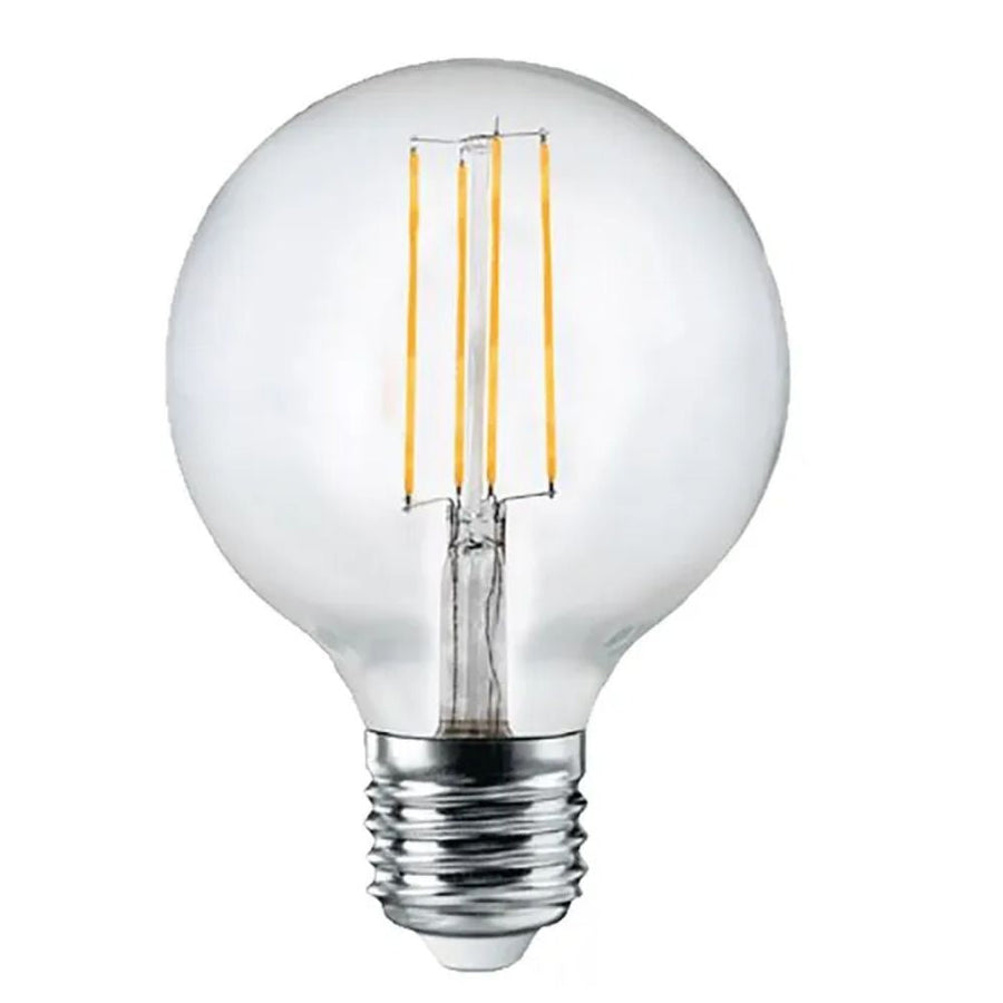 Vencha GLOBE-G125 - 6W LED Dimmable G125 Spherical Shape Filament Clear Glass Globe - E27-Vencha-Ozlighting.com.au