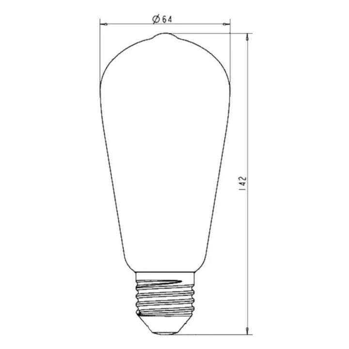 Vencha GLOBE-PEAR - 4W LED Pear ST64 Filament Clear Globe - E27/B22-Vencha-Ozlighting.com.au