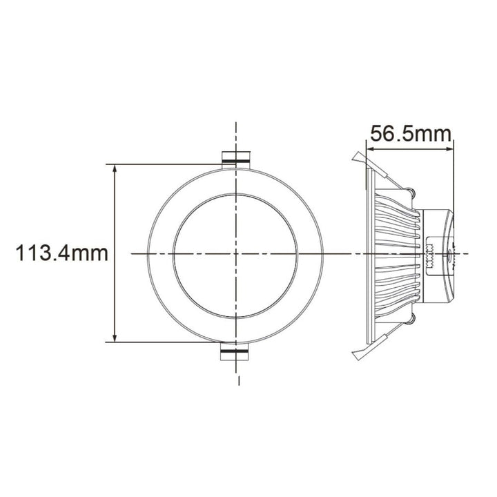 Vencha MAGNET - 11W LED Tri-Colour Dimmable Interchangeable Cover Downlight IP44-Vencha-Ozlighting.com.au