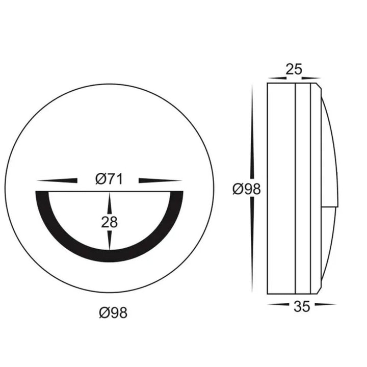 Vencha MANIX - LED Step Light with Eyelid IP65-Vencha-Ozlighting.com.au