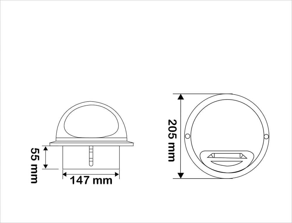 Ventair AIR-VENT-GRILLE-HOOD - Silver Hooded Exterior Grille 150mm-Ventair-Ozlighting.com.au