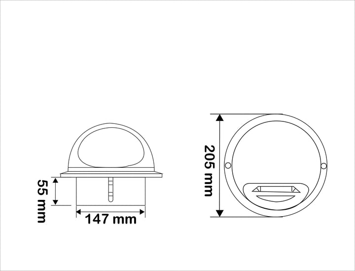 Ventair AIR-VENT-GRILLE-HOOD - Silver Hooded Exterior Grille 150mm-Ventair-Ozlighting.com.au