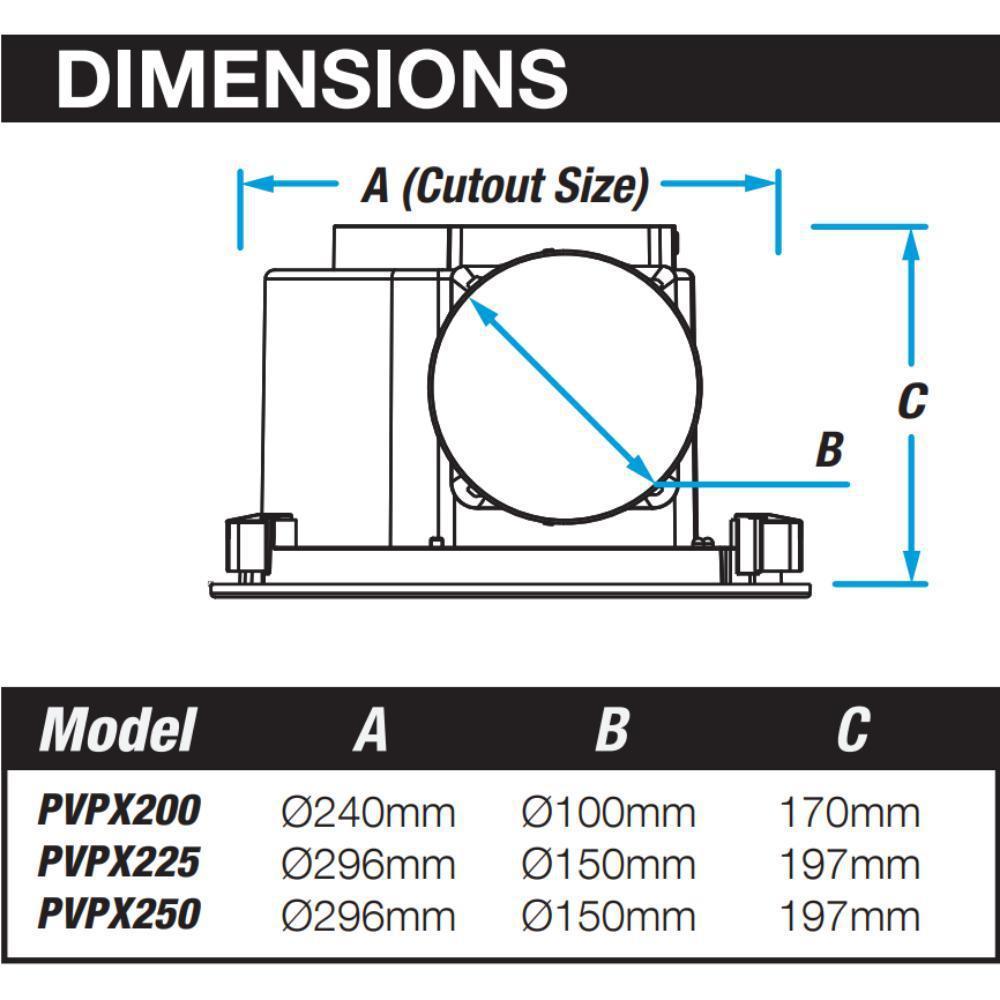 Ventair AIRBUS-200/225/250-MODULAR-MOTOR-ONLY - Motor Only Accessory With Or Without Timer-Ventair-Ozlighting.com.au