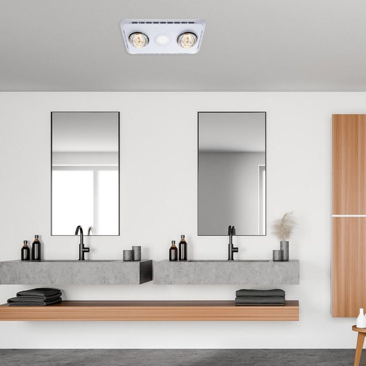 Ventair BROOK-2 - 3-In-1 Bathroom Unit Heat Light & Exhaust-Ventair-Ozlighting.com.au