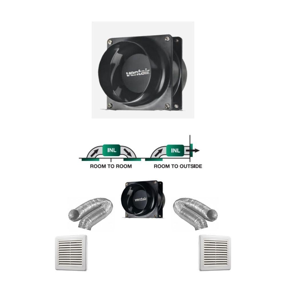 Ventair INLINE-100 - Axial Inline 100mm Exhaust Fan-Ventair-Ozlighting.com.au