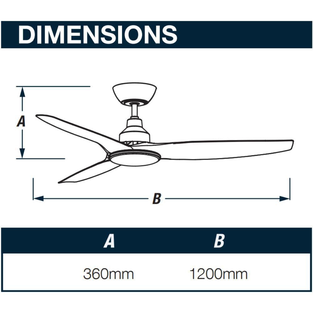 Ventair SKYFAN-48 - 1200mm 48" DC Ceiling Fan - Smart Control Adaptable - Remote Included-Ventair-Ozlighting.com.au