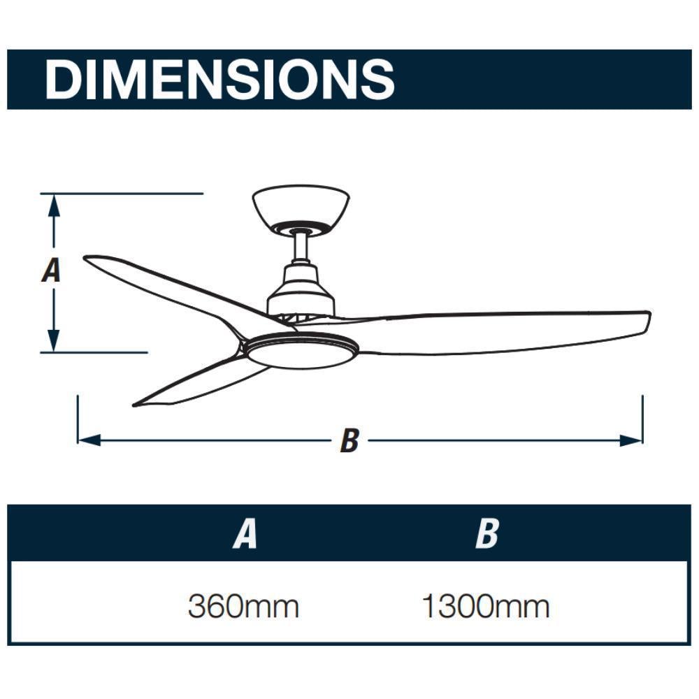 Ventair SKYFAN-52 - 1300mm 52" DC Ceiling Fan - Smart Control Adaptable - Remote Included-Ventair-Ozlighting.com.au