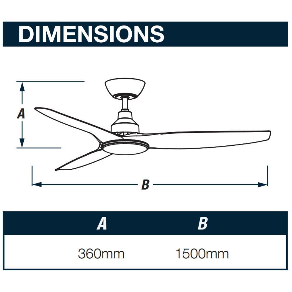 Ventair SKYFAN-60 - 1500mm 60" DC Ceiling Fan - Smart Control Adaptable- Remote Included-Ventair-Ozlighting.com.au