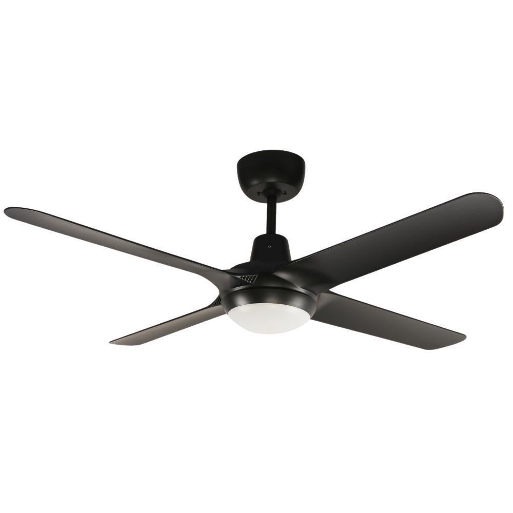 Ventair SPYDA-50-LIGHT - 4 Blade 1250mm 50" Fully Moulded PC AC Ceiling Fan With 20W LED Light-Ventair-Ozlighting.com.au