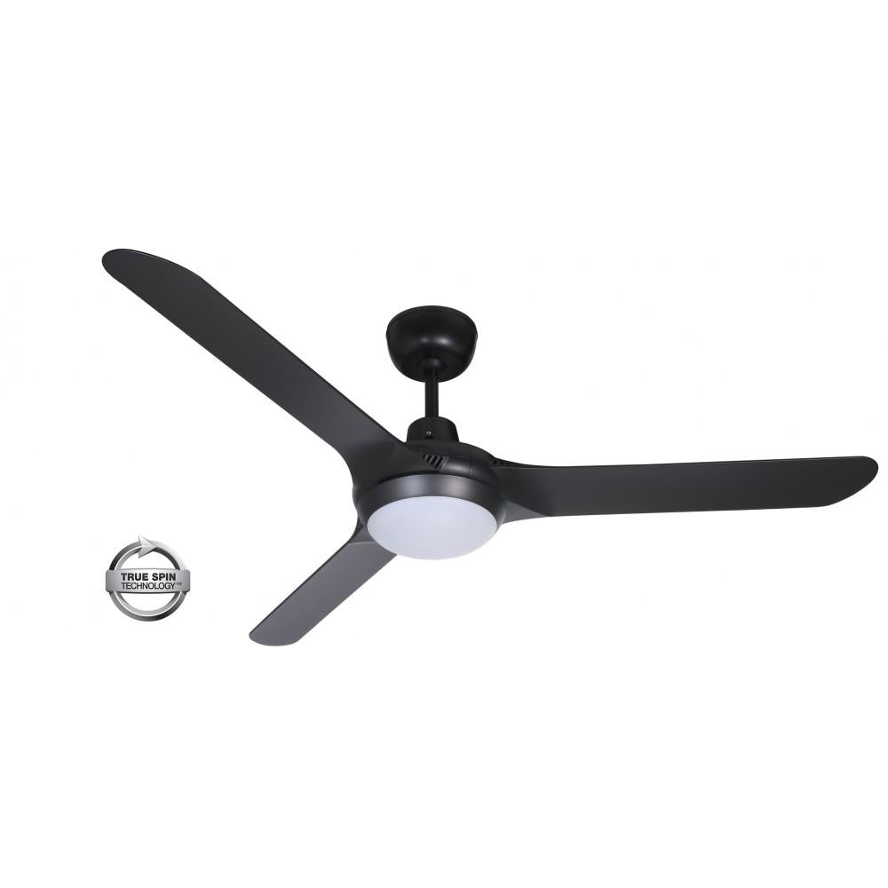 Ventair SPYDA-62-LIGHT - 3 Blade 1570mm 62" Fully Moulded PC AC Ceiling Fan With 20W LED Light-Ventair-Ozlighting.com.au