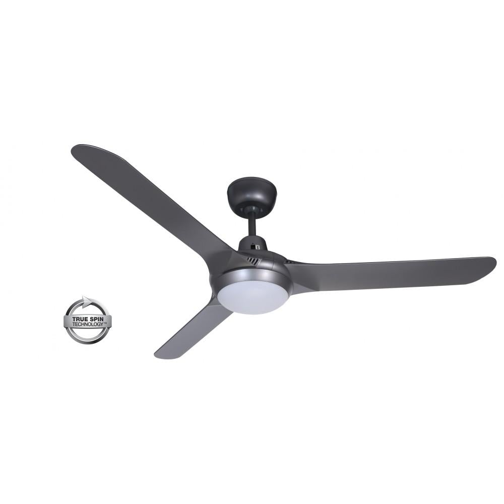 Ventair SPYDA-62-LIGHT - 3 Blade 1570mm 62" Fully Moulded PC AC Ceiling Fan With 20W LED Light-Ventair-Ozlighting.com.au